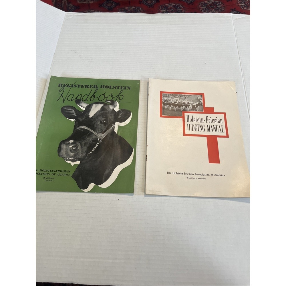 Holstein-Friesian Judging Manual 1956 & Registered Holstein Handbook Lot of 2